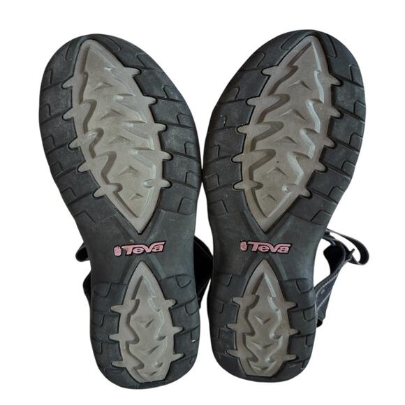Teva Tirra Sandal Womens 9.5 Black Grey Lavendar 4266 Spider Rubber Sole - Picture 9 of 9